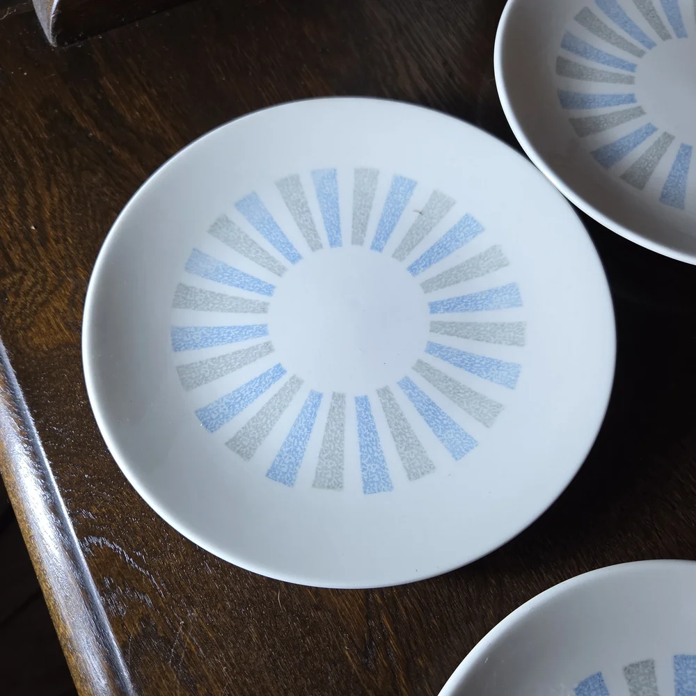 Homer Laughlin Blue and White Dinnerware Set